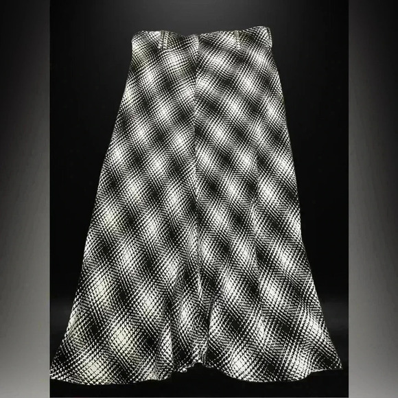 Cato Houndstooth Maxi Side Zip Up Skirt Black and White Peplum, Women’s size 10 - Picture 2 of 8